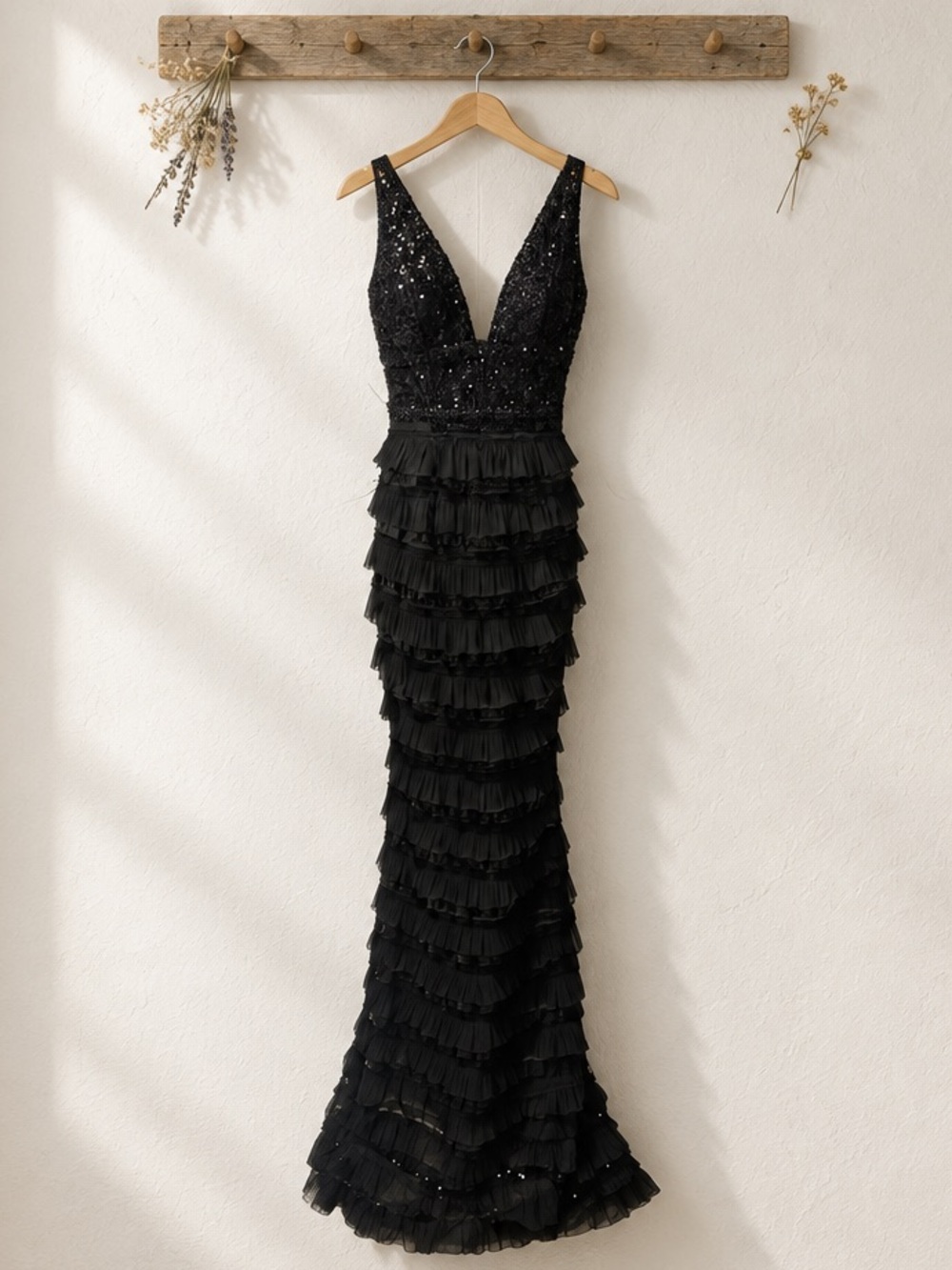 NWOT DRESS THE POPULATION GOWN -XS - Picture 3 of 6